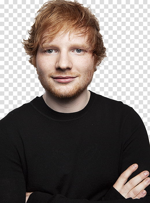 Ed Sheeran , man wearing black long-sleeved shirt transparent background PNG clipart