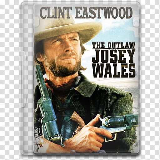 Movie Icon Mega , The Outlaw Josey Wales, Clint Eastwood The Outlaw Josey Wales DVD case transparent background PNG clipart