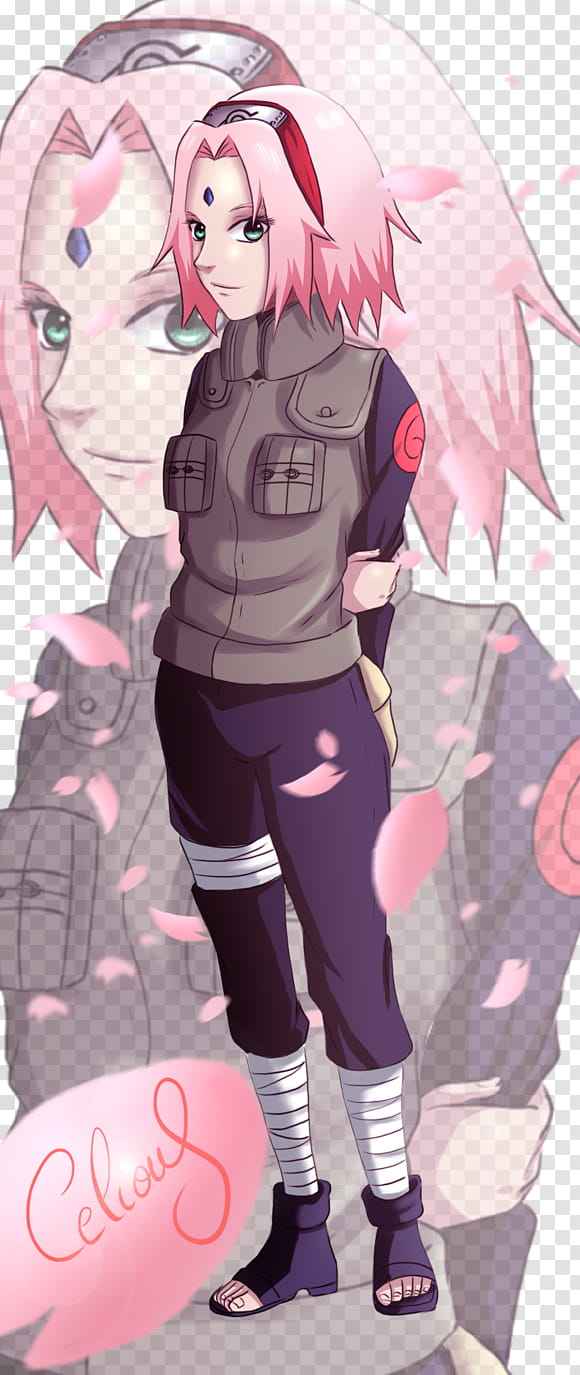 Sakura : War Outfit, Naruto Sakura illustration transparent background PNG clipart