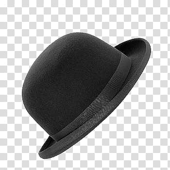 Bombetta, black fedora cap transparent background PNG clipart