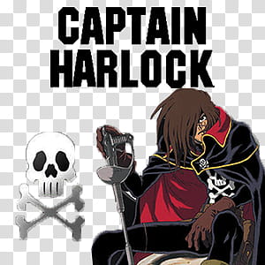 Captain Harlock anime folder icon, Captain Harlock transparent background PNG clipart