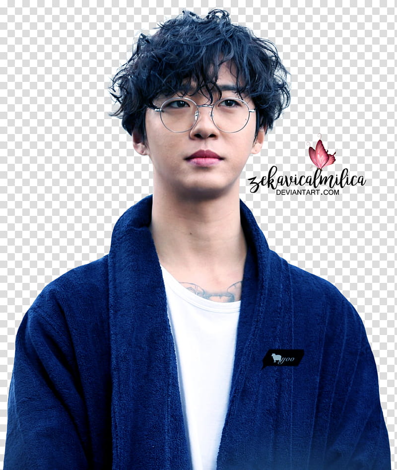 B A P Yongguk , standing man in blue coat transparent background PNG clipart