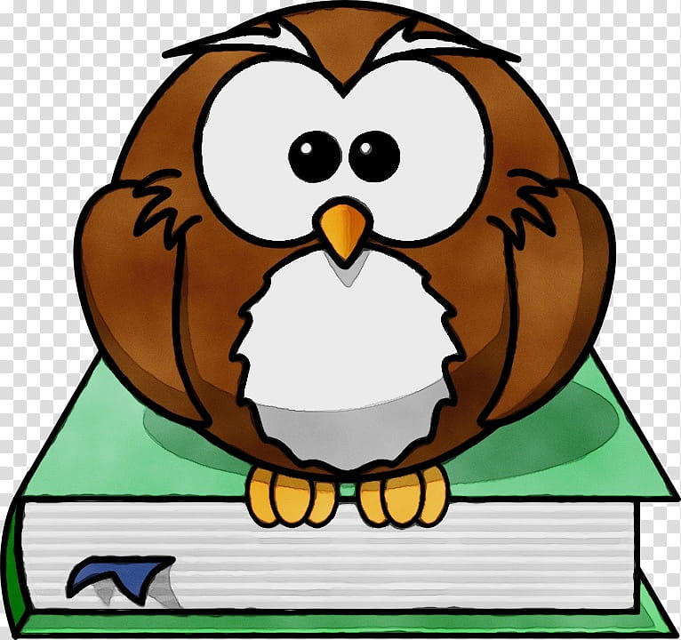 Book Watercolor, Paint, Wet Ink, Owl, Drawing, Mathematics, Cartoon, Animation transparent background PNG clipart