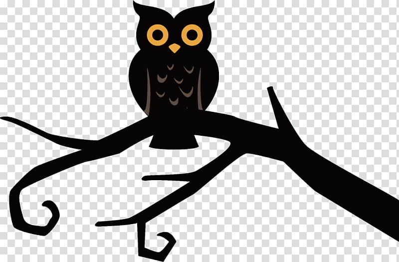 owl halloween owl halloween, Halloween , Bird, Black, White, Cartoon, Branch, Bird Of Prey transparent background PNG clipart