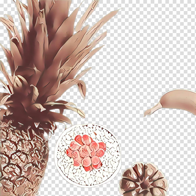 Pineapple, Brown, Ananas, Plant, Fruit, Flower, Peach transparent background PNG clipart