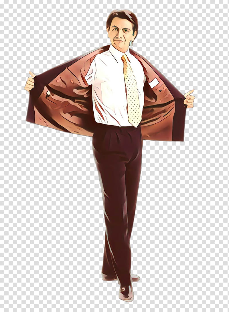 clothing suit standing brown outerwear, Formal Wear, Costume, Gentleman, Trousers, Sleeve transparent background PNG clipart