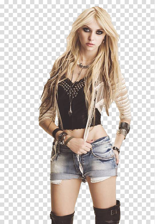 Taylor Momsen s, woman wearing gray cardigan and black crop top transparent background PNG clipart