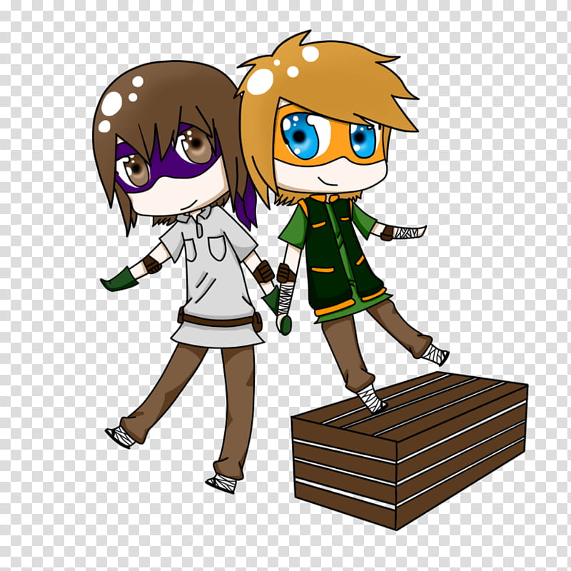 Donnie X Mikey + Gijinka transparent background PNG clipart