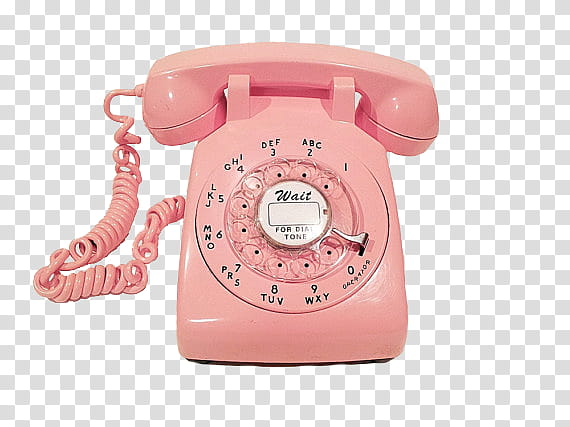 Pink Things , pink rotary telephone transparent background PNG clipart