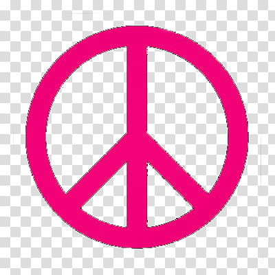 SIMBOLO PAZ, pink Peace logo transparent background PNG clipart