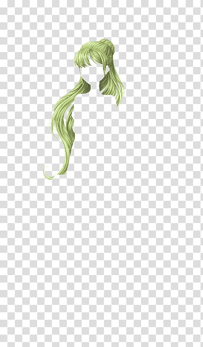 CDM nice to start , green hair illustration transparent background PNG clipart