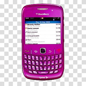 , purple BlackBerry QWERTY phone transparent background PNG clipart