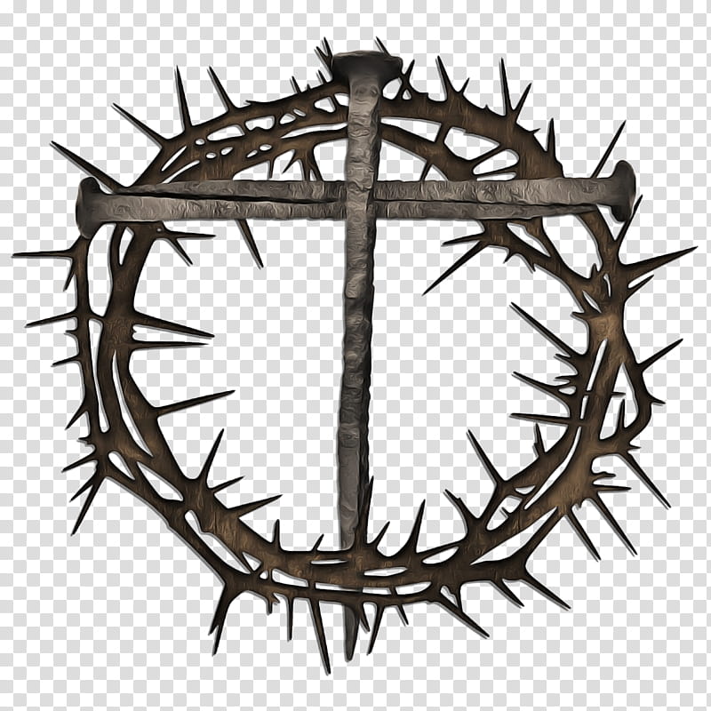 Cartoon Crown, Crown Of Thorns, Thorns Spines And Prickles, Christianity, Christian Cross, Cross And Crown, Resurrection Of Jesus, Holy Nail transparent background PNG clipart