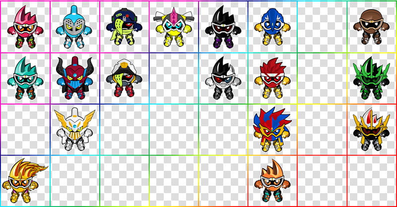 Kamen Rider Ex-Aid All Mightys, assorted characters illustration transparent background PNG clipart