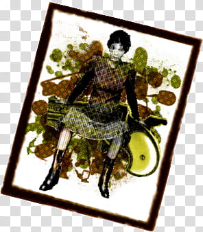 audrey tautou et son fusil transparent background PNG clipart