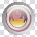 Glassified, red and white flame icon transparent background PNG clipart