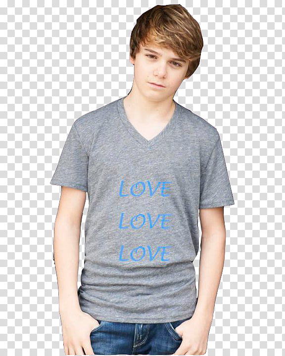 Christian Beadles, man in gray V-neck t-shirt transparent background PNG clipart