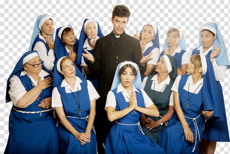priest and nuns on focus transparent background PNG clipart