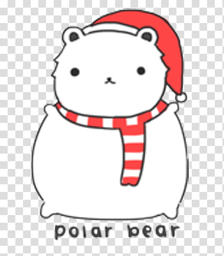 Chub, polar bear wearing red hat transparent background PNG clipart