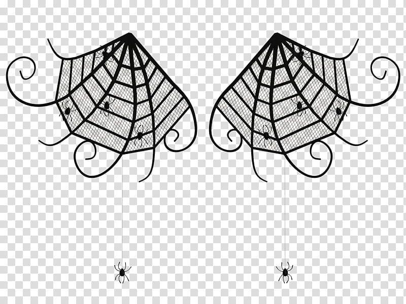 Magical Wings , black spiders on web transparent background PNG clipart