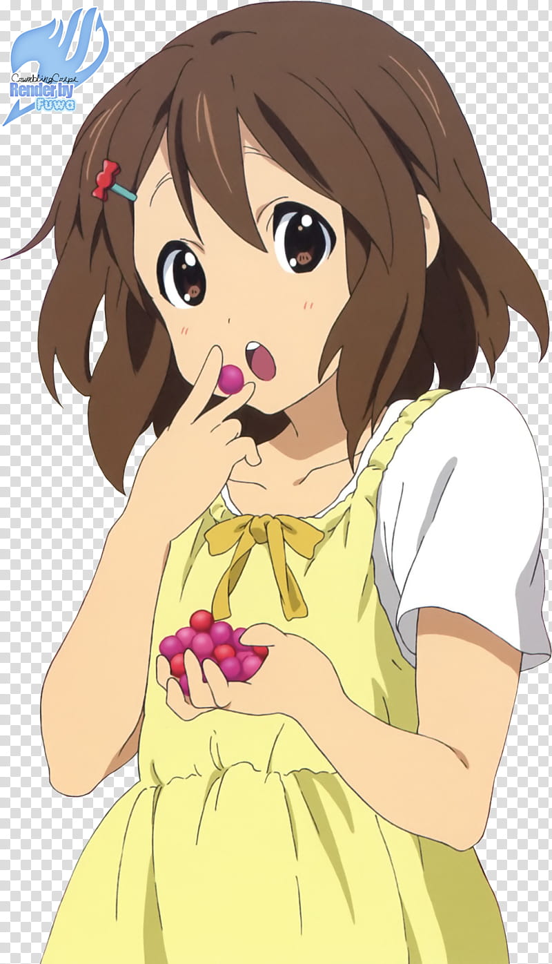 Yui Hirasawa Render, Yui Hirasawa anime character transparent background PNG clipart