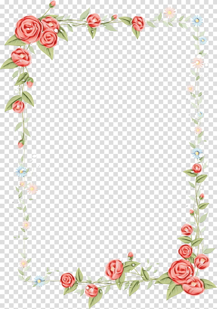 Watercolor Background Frame, Frames, Watercolor Painting, Floral Design, Drawing, Flower, Heart, Paper Product transparent background PNG clipart