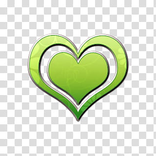 green heart illustration transparent background PNG clipart