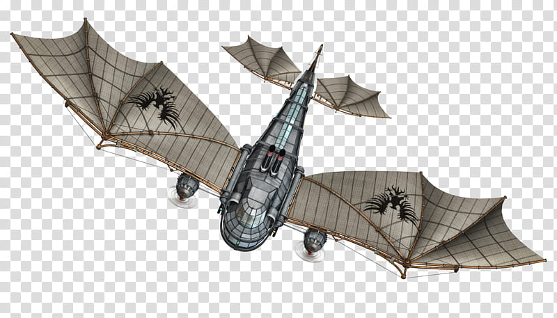 Steam Dragon , gray and brown plane art transparent background PNG clipart