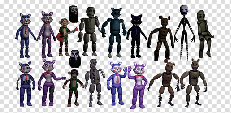 Fnac Series All Characters transparent background PNG clipart