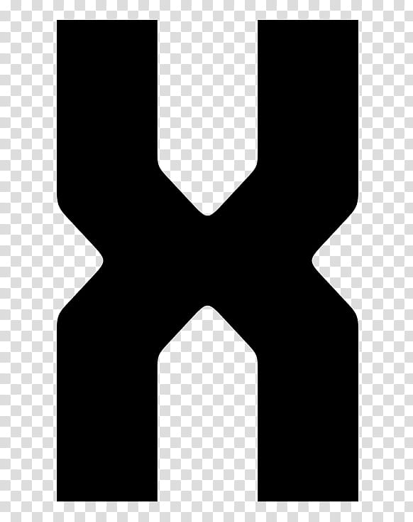 black X letter illustration transparent background PNG clipart