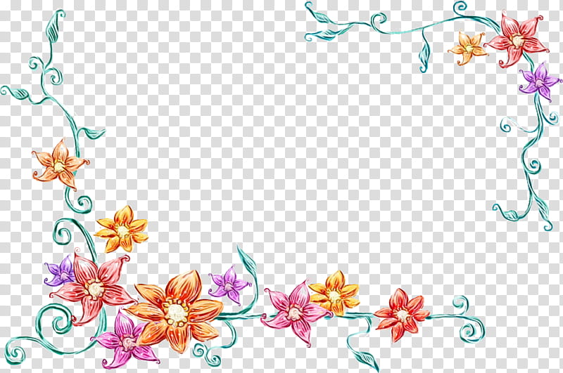 Floral design, Flower Rectangular Frame, Floral Rectangular Frame, Watercolor, Paint, Wet Ink, Plant, Frame transparent background PNG clipart