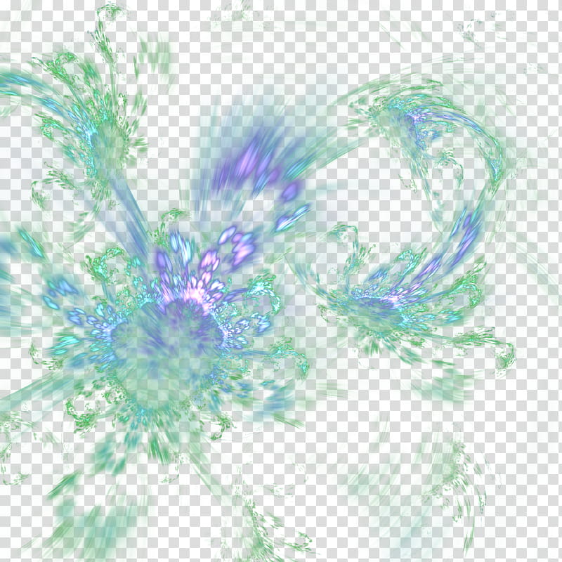 Fractal , green and purple abstract painting transparent background PNG clipart