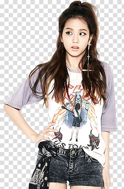 BLACKPINK PRE DEBUT, woman in purple elbow-sleeved shirt transparent background PNG clipart