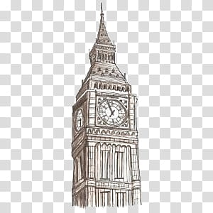 Big Ben, London transparent background PNG clipart
