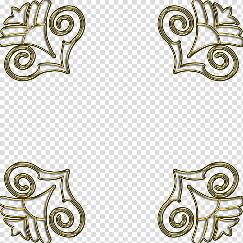 beige floral corner boarders transparent background PNG clipart