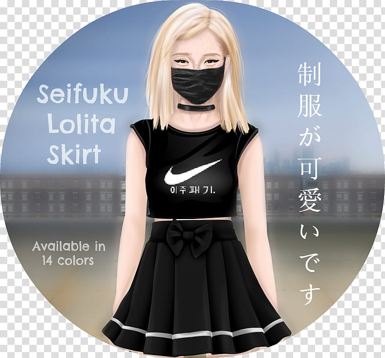 SEIFUKU LOLITA SKIRT WITH BOW zip transparent background PNG clipart