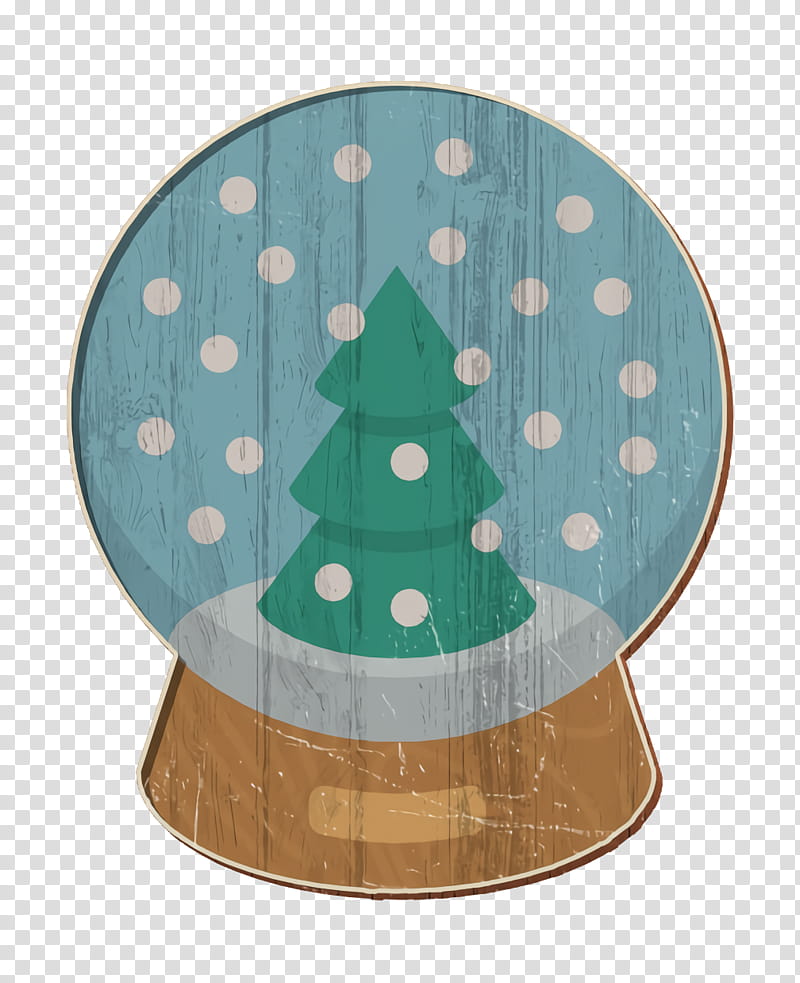Snow icon Basic Flat Icons icon Snow globe icon, Snowglobe Icon, Christmas Tree, Green, Teal, Christmas Decoration, Polka Dot, Circle transparent background PNG clipart