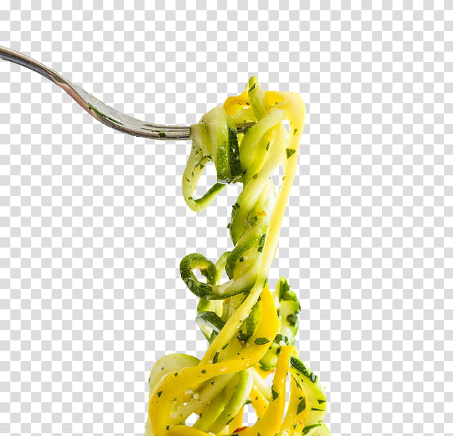 Food, fork picking pasta with herbs transparent background PNG clipart