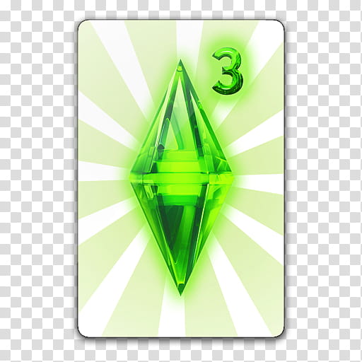 Customization Game Dock Icons , SIMS(), green number- diamond illustration transparent background PNG clipart