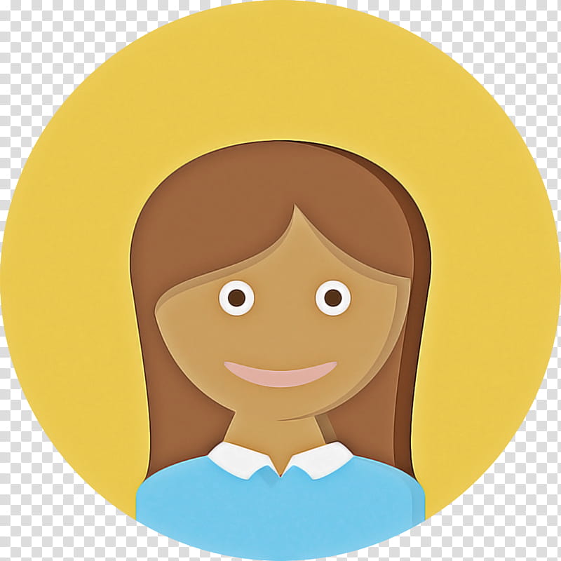 cartoon yellow plate smile tableware, Cartoon, Brown Hair, Circle, Fictional Character transparent background PNG clipart