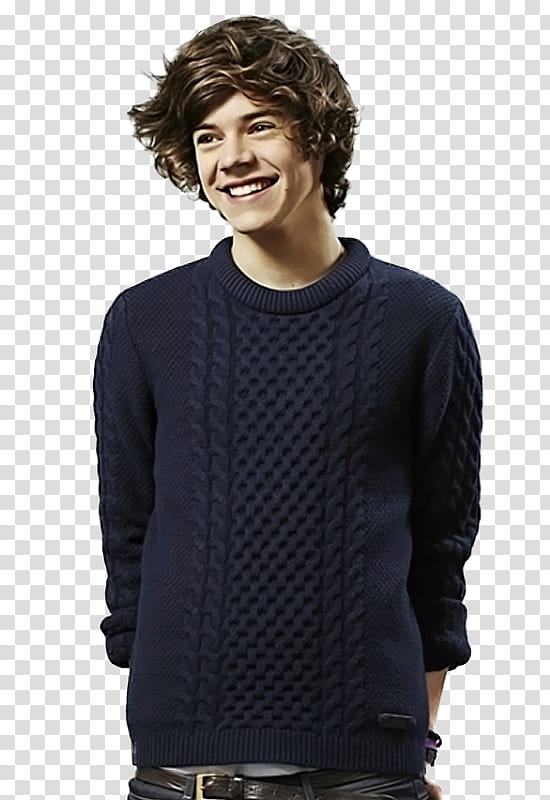 Harry Styles, men's blue sweater transparent background PNG clipart