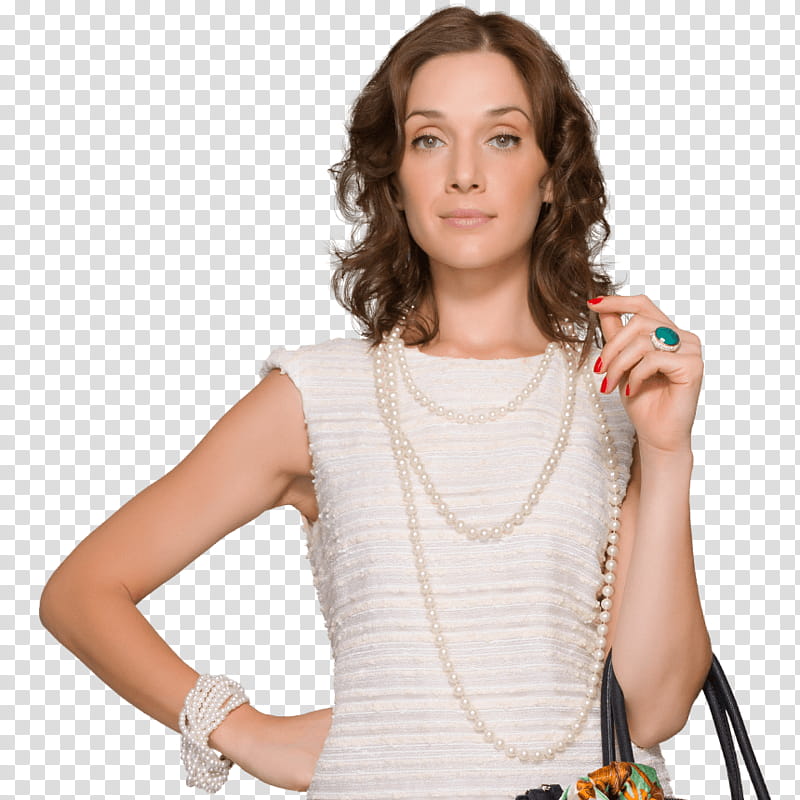 VIOLETTA , Esmeralda from Violetta movie wearing white sleeveless blouse standing with right arm akimbo transparent background PNG clipart