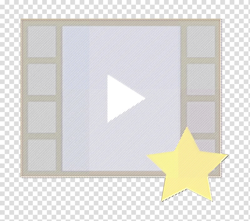 Video player icon Multimedia icon Interaction Assets icon, Yellow, Text, Line, Paper, Square, Rectangle, Symmetry transparent background PNG clipart