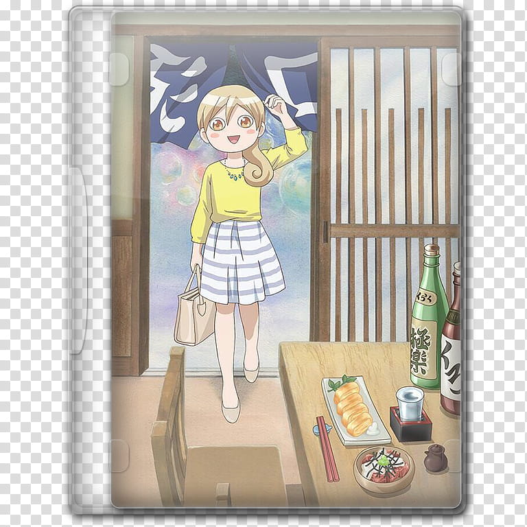 Anime  Summer Season Icon , Wakako-zake, girl walking near table anime illustration transparent background PNG clipart