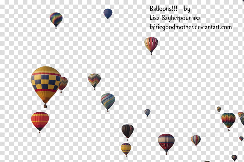 Precute Hot Air Balloons , hot air balloon lot with text overlay transparent background PNG clipart