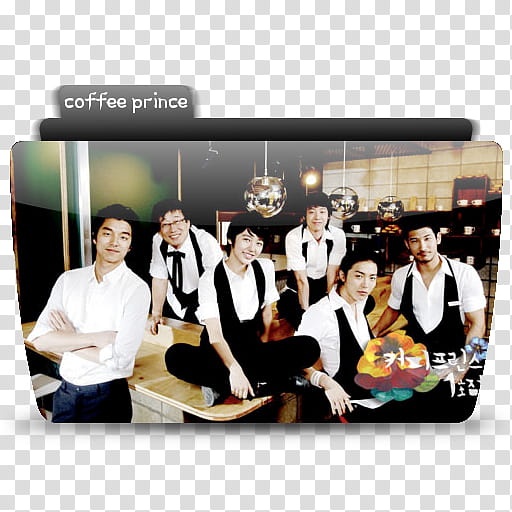 Korean Drama  Colorflow, Coffee Prince series folder art transparent background PNG clipart