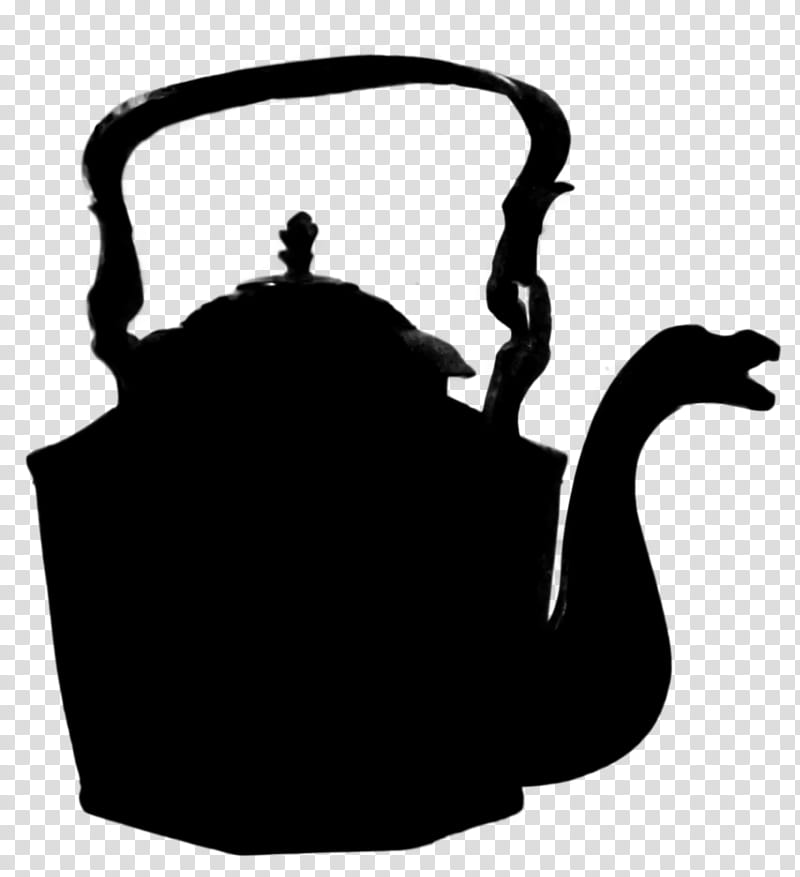 Tennessee Kettle, Teapot, Silhouette, Stovetop Kettle, Cookware And Bakeware, Cauldron, Blackandwhite, Tableware transparent background PNG clipart