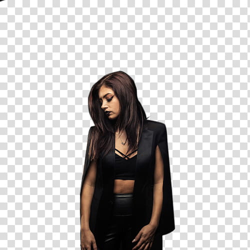 CHRISSY COSTANZA, woman wearing black coat transparent background PNG clipart