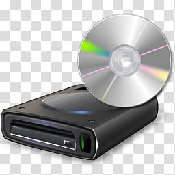 Black Vista, illustration of black optical drive and media disc transparent background PNG clipart