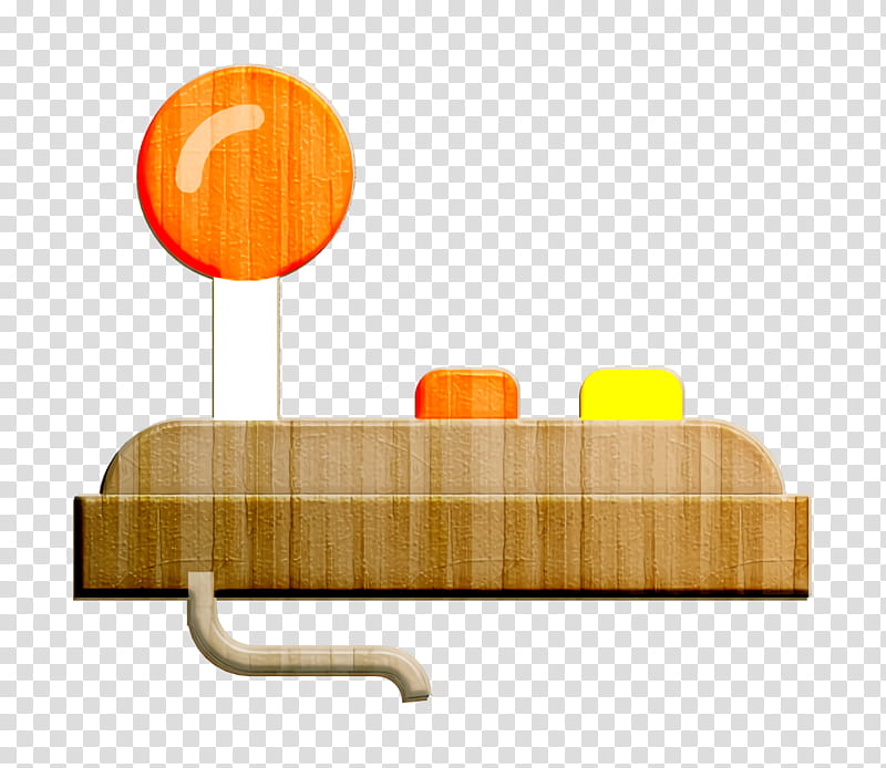Technology Elements icon Joystick icon, Orange, Table, Rectangle, Furniture transparent background PNG clipart